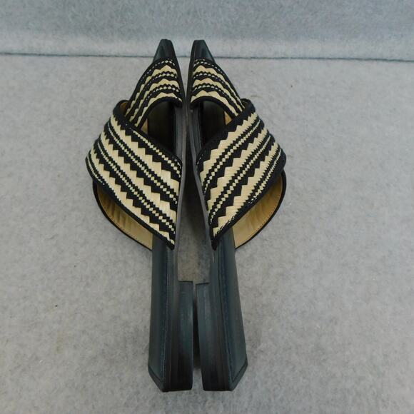 Ann Taylor Women's Flats Woven Straw Crossover Slide Sandals - Size 7 New - Picture 7 of 10